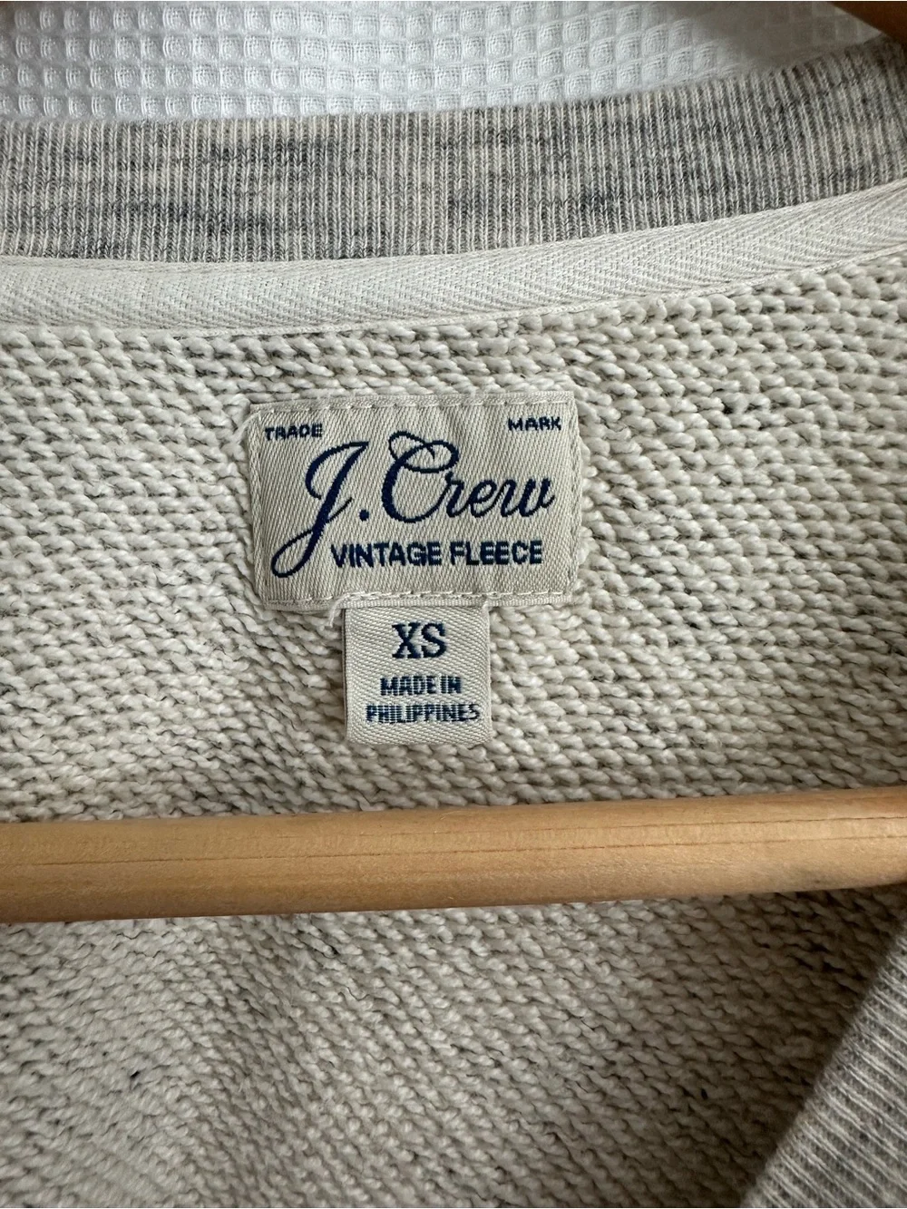 J. Crew Marled Light Gray Raglan Pullover Sweatshirt, XS